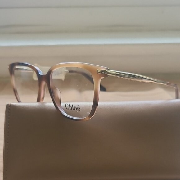 NEW & AUTHENTIC GLASSES CHLOE MODEL 2707, SIZE 52-16-135, C/232 TORTOISE - Picture 2 of 3